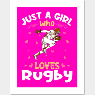 Just a Girl who Loves Rugby Posters and Art